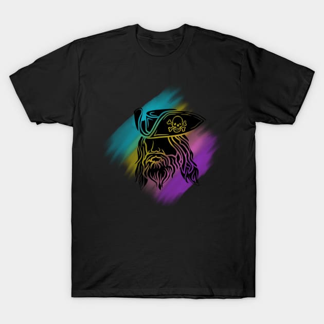 Our flag means death- Pirate skull on a rainbow background T-Shirt by TigrArt